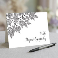 Elegant Tree Branch Foliage Deepest Sympathy