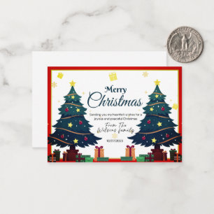 elegant tree christmas cards modern simple