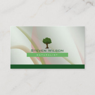 Elegant Tree Green Nature Lawn Garden Landscape Business Card
