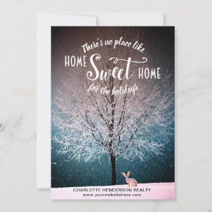 Elegant Tree Home Sweet Home Christmas Holiday Card