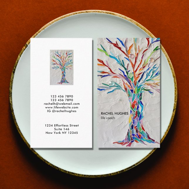 Elegant Tree Life Coach Business Card (Creator Uploaded)