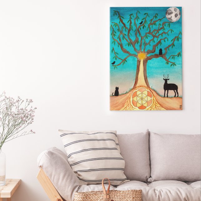 Elegant Tree Of Life Watercolor Art Poster (Creator Uploaded)