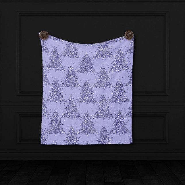 Elegant Tree Pattern | Charming Lavender Christmas Fleece Blanket (Creator Uploaded)
