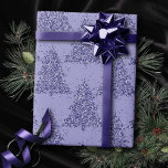 Elegant Tree Pattern | Charming Lavender Christmas Wrapping Paper<br><div class="desc">Tis the season to celebrate! Lovely soft, shabby chic pastel lavender and sweet lilac purple patterned palette from the holiday party, hosting, and gifting accessories collection. This fun festive design features a whimsical sparkly Christmas trees with a frisky paint splatter enhanced with faux metallic glitter along with a matching low...</div>