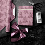 Elegant Tree Pattern | Dusty Mauve Pink Christmas Wrapping Paper<br><div class="desc">Tis the season to celebrate! Flirty shimmery dusty mauve and luxurious pressed rose pink patterned palette from the holiday party, hosting, and gifting accessories collection. This fun festive design features a whimsical sparkly Christmas trees with a frisky paint splatter enhanced with faux metallic glitter along with a matching low profile...</div>