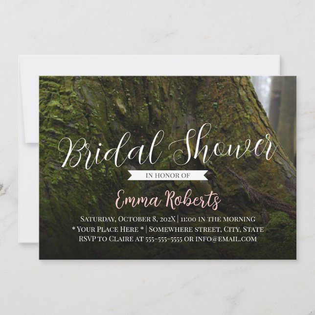 Elegant Tree Root Bridal Shower Invitations (Front)