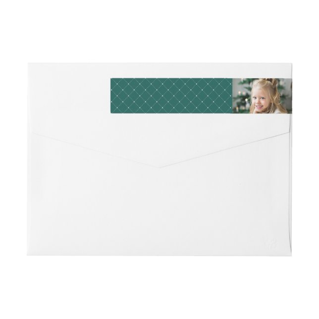 Elegant Trellis | Holiday Photo Wrap Around Label (Back)