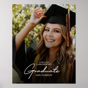 Elegant Trendy 2023 Graduation Photo Keepsake Poster