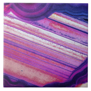 Elegant Trendy Amethyst Purple Quartz Ceramic Tile