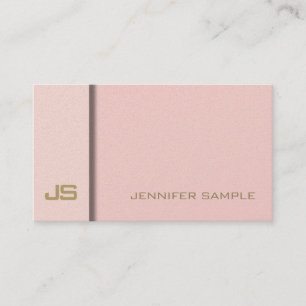 Elegant Trendy Blush Pink Gold Elite Plain Luxury Business Card