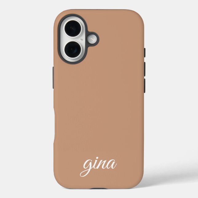 Elegant Trendy Brown Customise Case-Mate iPhone Case (Back)