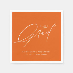 Elegant Trendy Calligraphy Script Graduation Napkin