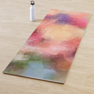Elegant Trendy Colourful Template Abstract Artwork Yoga Mat