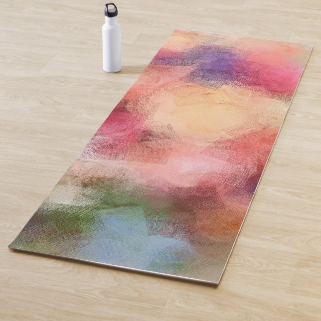 Elegant Trendy Colourful Template Abstract Artwork Yoga Mat (In Situ)