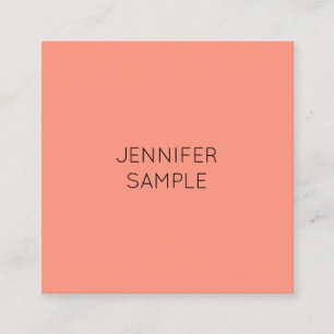 Elegant Trendy Colours Personalised Template Square Business Card