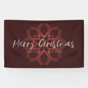 Elegant, trendy, cool "We Wish You Merry Christmas Banner