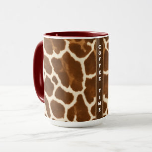 Elegant Trendy Cow Faux Leather Collection Mug