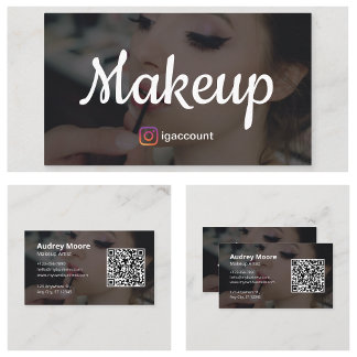 Elegant Trendy Design Makeup Artist Business Card