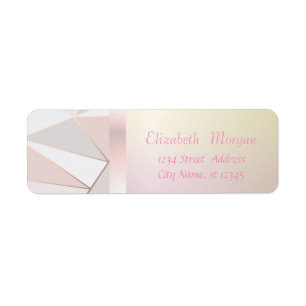 Elegant Trendy  Geometric Return Address Label