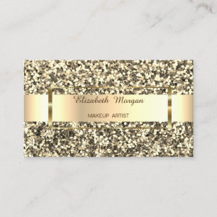 Elegant Trendy Gold Glitter Stripe , Frame Business Card