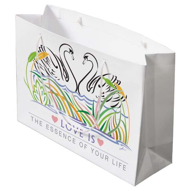 Elegant Trendy Large Gift Bag (Back Angled)