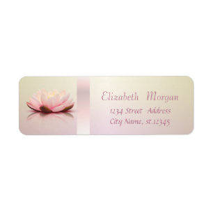 Elegant Trendy  Lotus Flower Return Address Label