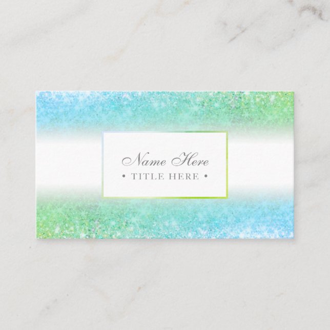 Elegant Trendy Luxe Green Business Card (Front)