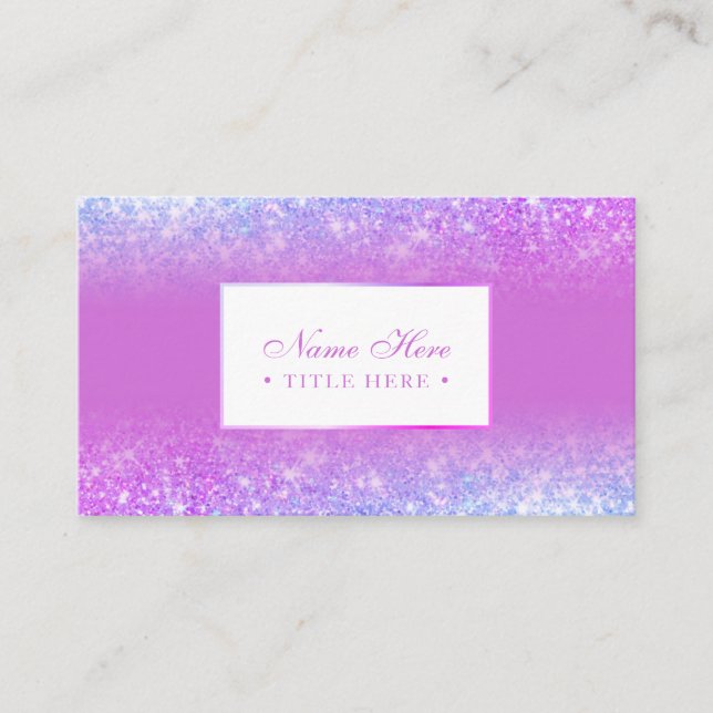 Elegant Trendy Luxury Purple Business Card (Front)