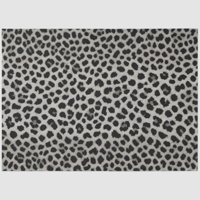 Elegant Trendy Luxury White Leopard Collection Tissue Paper (Front)
