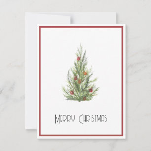 Elegant Trendy Non Photo Christmas Tree Holiday Card