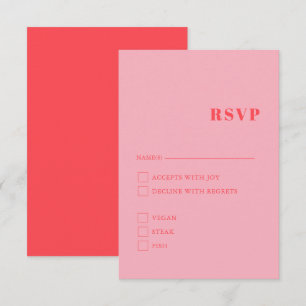 Elegant & Trendy Retro Pink Enclosure Card