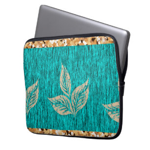 Elegant Trendy Teal Laptop Sleeve