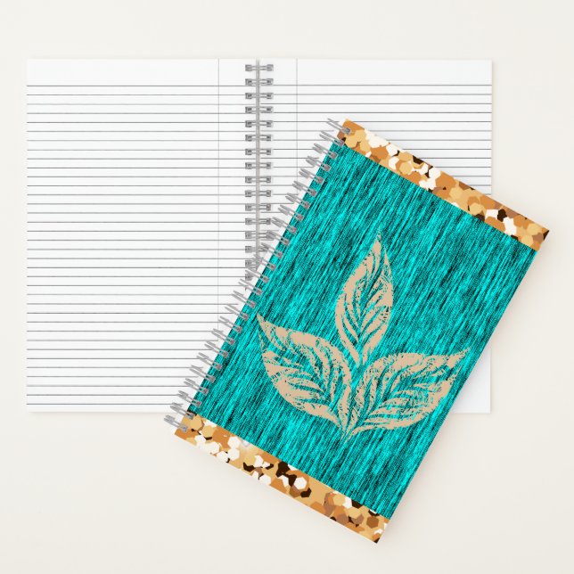 Elegant Trendy Teal   Notebook (Inside)