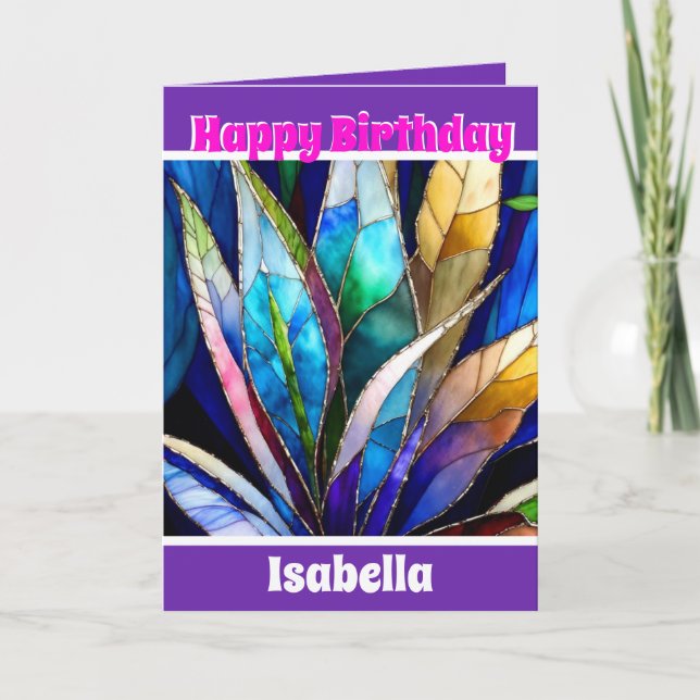 Elegant Trendy Unique Floral Collection Card (Front)