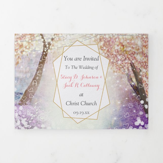 Elegant Tri-Fold Fairy Tale Wedding Includes RSVP (Cover)