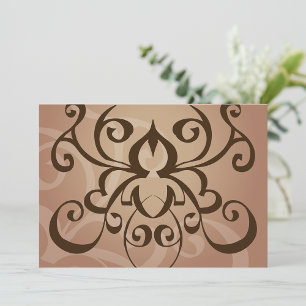Elegant Tribal Swirl Tattoo Style  Invitation