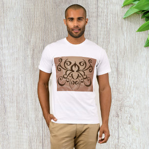 Elegant Tribal Swirl Tattoo Style  T-Shirt
