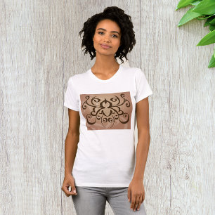 Elegant Tribal Swirl Tattoo Style  T-Shirt