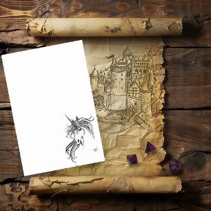 Elegant Tribal Unicorn Black Ink Fantasy Post-it Notes