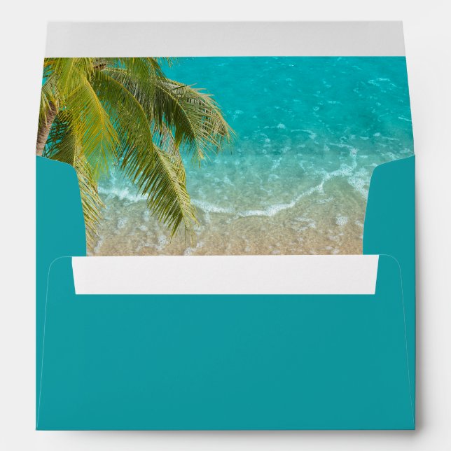 Elegant Tropical Beach Envelope (Back (Bottom))