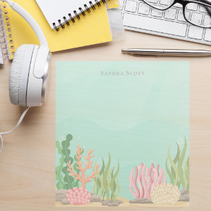 Elegant Tropical Beach Modern Minimalist Cute Notepad