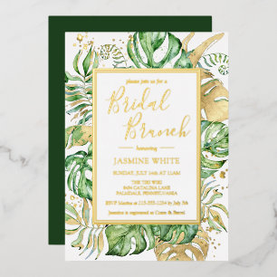 Elegant Tropical Bridal Brunch Shower Gold