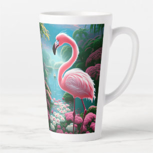 Elegant Tropical Flamingo-70852 Latte Mug