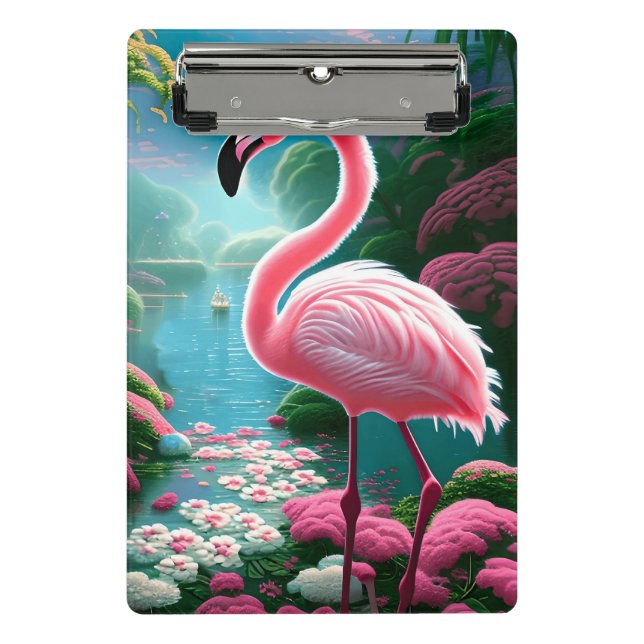 Elegant Tropical Flamingo-70852 Mini Clipboard (Front)