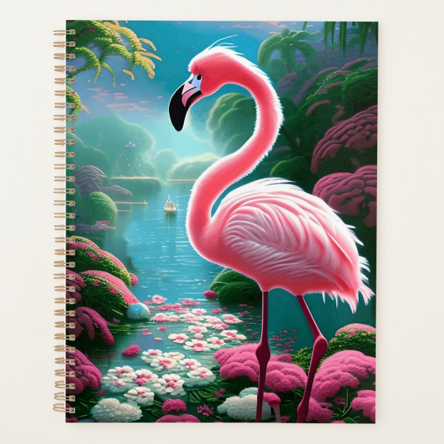 Elegant Tropical Flamingo-70852 Planner (Front)