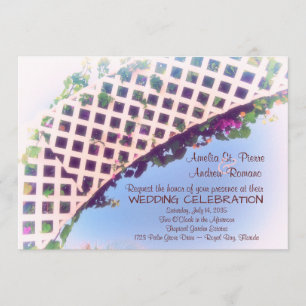 Elegant Tropical Floral Garden Wedding Invitation