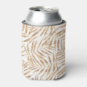Elegant Tropical Gold Palm Leaves Can Cooler