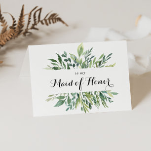 Elegant Tropical Green Bridal Party Thank You