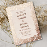 Elegant Tropical Hawaii Beach Wedding<br><div class="desc">Elegant Tropical Hawaii Beach Wedding Foil Invitation - Get ready to say "Aloha" to your dream wedding with our Hawaiian or beach wedding invitations! Our invitations feature vibrant hibiscus flowers in luxurious gold foil, adding a touch of island elegance to your special day. These invitations are the perfect way to...</div>