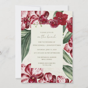 Elegant Tropical Island Beach Wedding Invitation